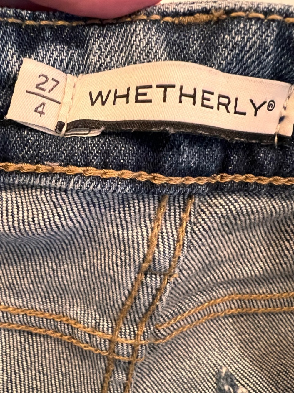 Whetherly James Distressed High Waist Button Fly Wide Leg Jeans | 4 - Picture 10 of 13